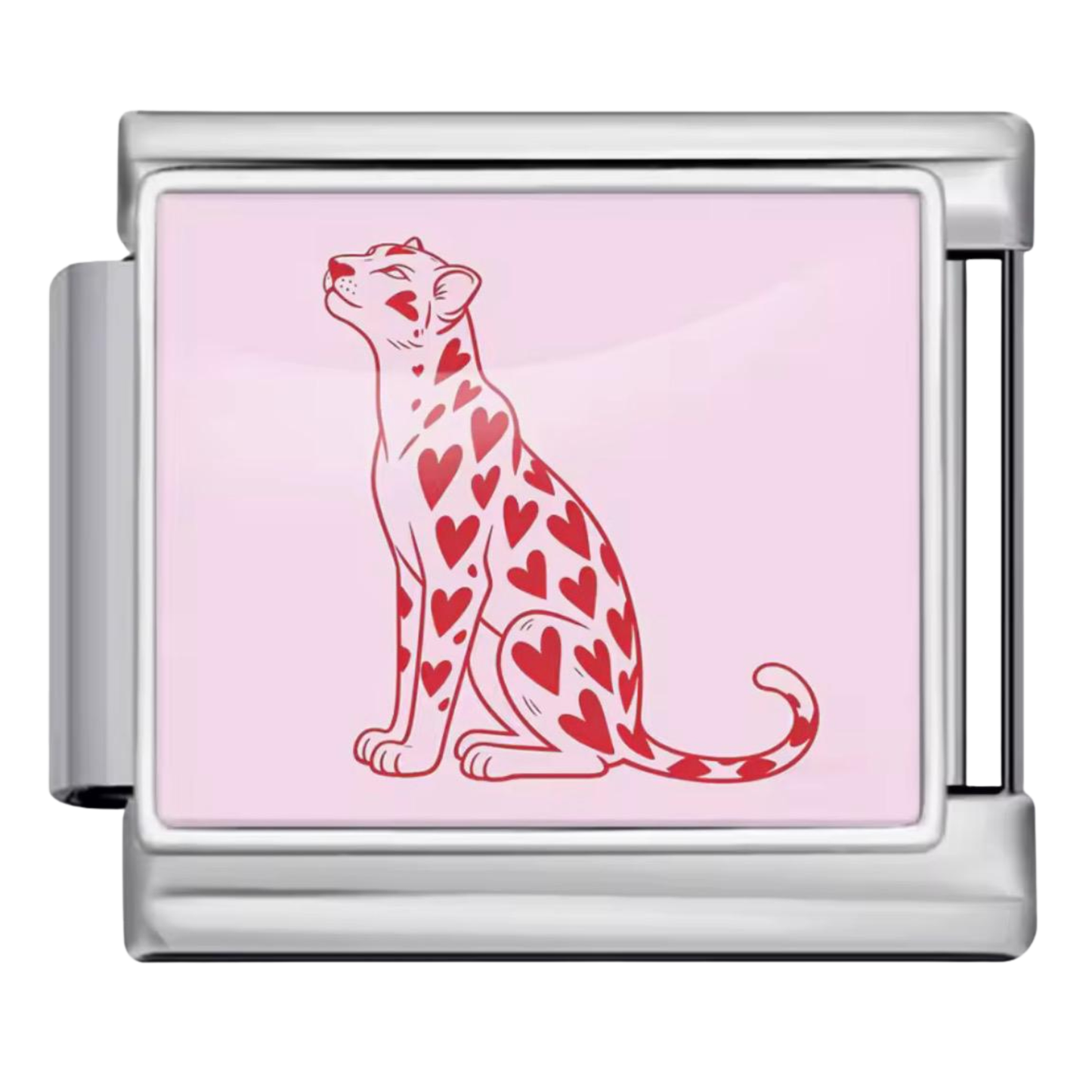 Herz Leopard Charm