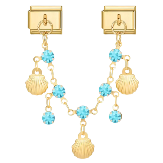 Muscheln & funkelnde Steine Ketten Charm