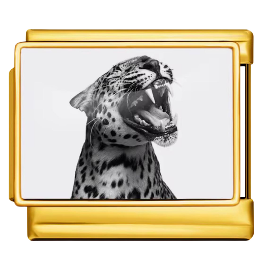 Leopard Charm - Schwarz-Weiß