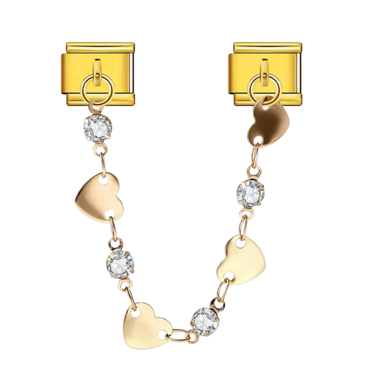 Funkelnder Herz Ketten Charm