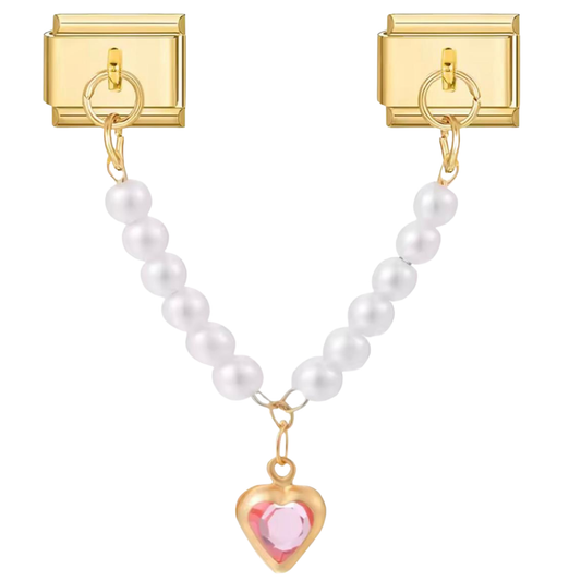 Perlen Herz Ketten Charm