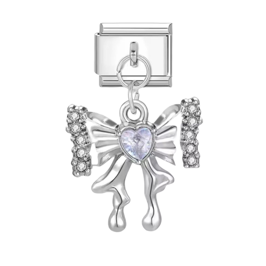 Schleifen Charm mit Herz