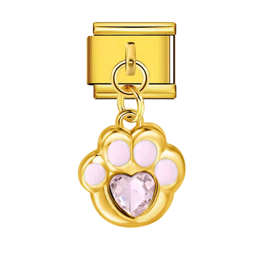 Pfoten Charm mit Herz